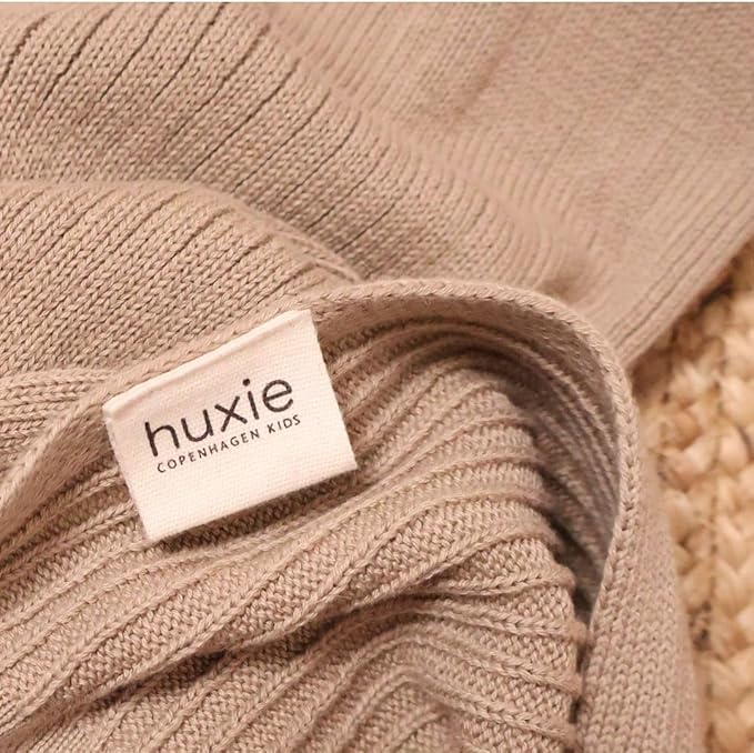 Knitted Organic Cotton Baby Blanket- Swaddle Blanket, 30" x 40" Soft Receiving Blanket for Newborn (Mochachino)