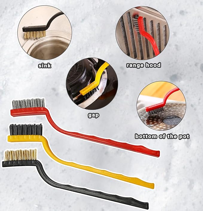 16PCS Versatile Scrubber Brush- Multipurpose Bottle Gap Brush 3 in 1 Cup Lid Cleaning Brush- Long Silicon Water Bottle Cleaner Brush- Gas Burners Stove Top Cleaner Brush- Spoon Straws Cleaning Brush