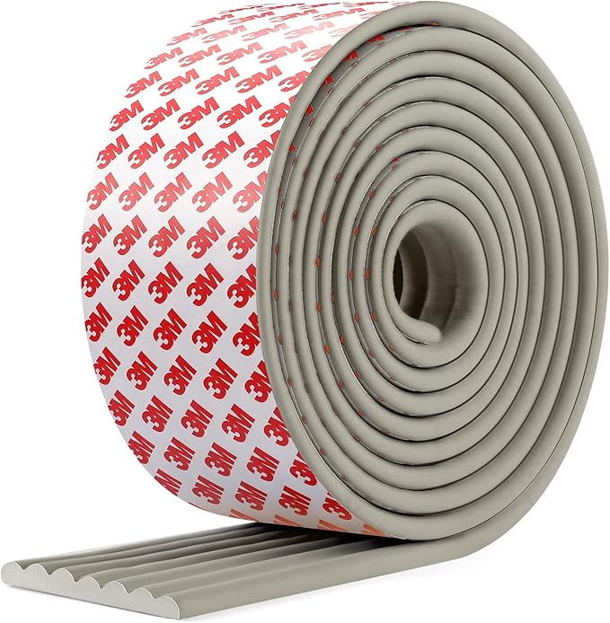 Upgrade Baby Proofing Edge Guards 6.6 ft Protector with 3M Adhesive Double Sided Tape,Extra-Wide Soft NBR Rubber Foam Padding,Furniture Safety Corner Edge Bumper Guard-Grey