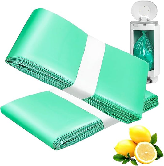 Diaper Bucket Replacement Bags, 2 Rolls Extra Thick, Leak-Proof &Odor Blocking, For Adult Diaper Systems, Diaper Pails, Toilet &Yard Waste, Thickened Diaper Pail Refill Bags Hold Up to 1546 Diapers