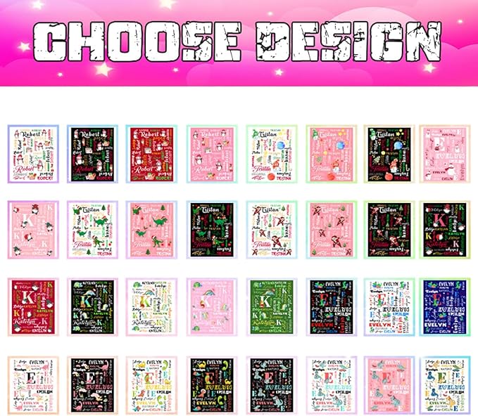 M YESCUSTOM Custom Name Blanket, Personalized Baby Throw Blanket, Pink Penguin, Christmas, Birthday for Kids & Adults