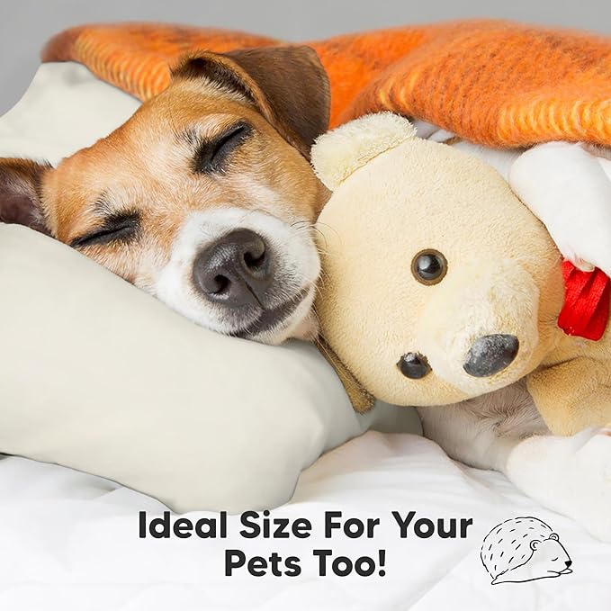 KeaBabies 2-Pack Toddler Pillow 13x18 - Soft Organic Cotton Kids Travel Bed Pillows for Sleeping, School, Nap, Machine Washable, Toddlers 2 to 5, Pillowcase Sold Separately (Clay)