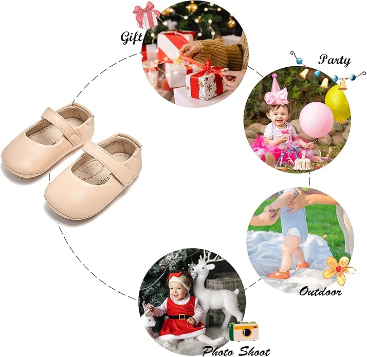 Soft Sole Baby Shoes - Infant Baby Walking Shoes Moccasins Rubber Sole Crib Shoes