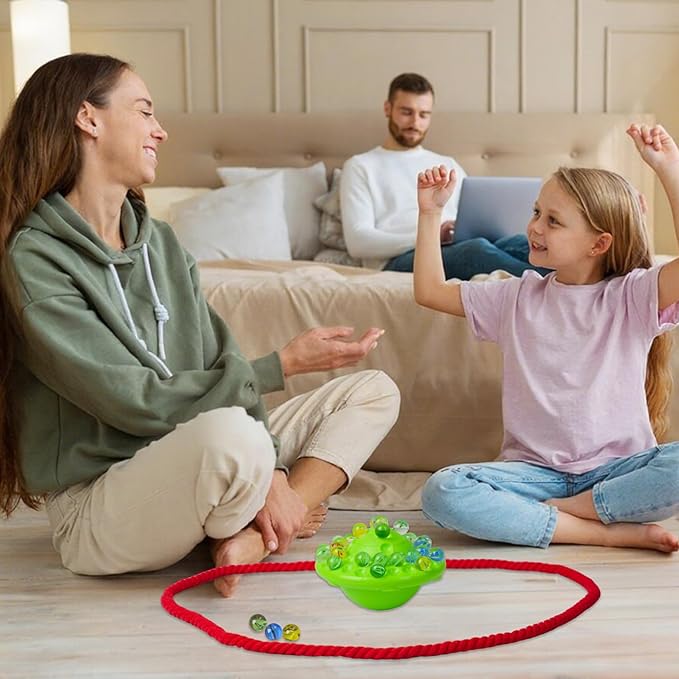 Marble Game & Balance Game for Kids - 60 Premium Glass Marbles, Strategy Fun Toy for 1-4 Players, Ready to Play Out of The Box 8 Years Old