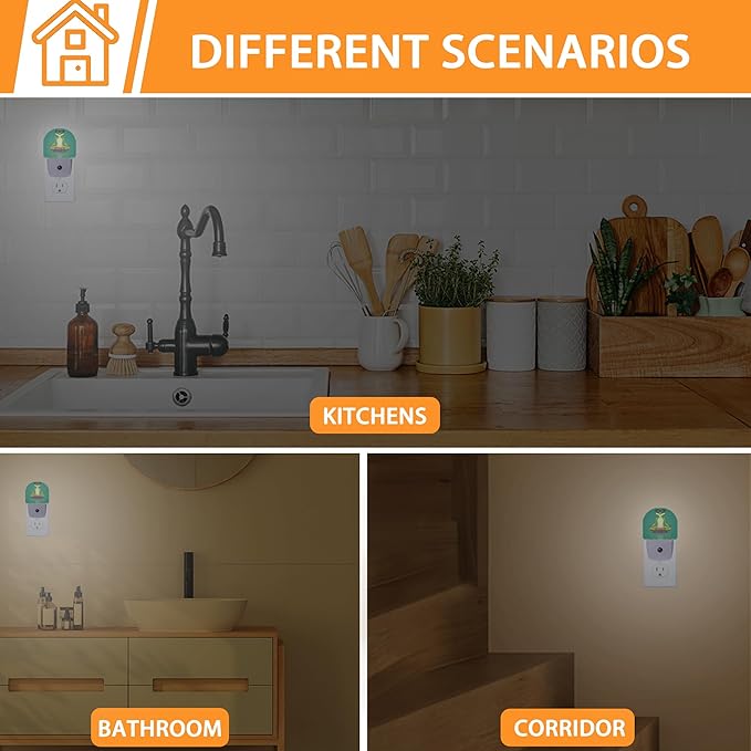 Frog in Meditation Night Light,Funny Night Lights Plug into Wall with Dusk to Dawn Sensor,Lamp for Bedroom Bathroom Hallway Nightlight for Women Girls