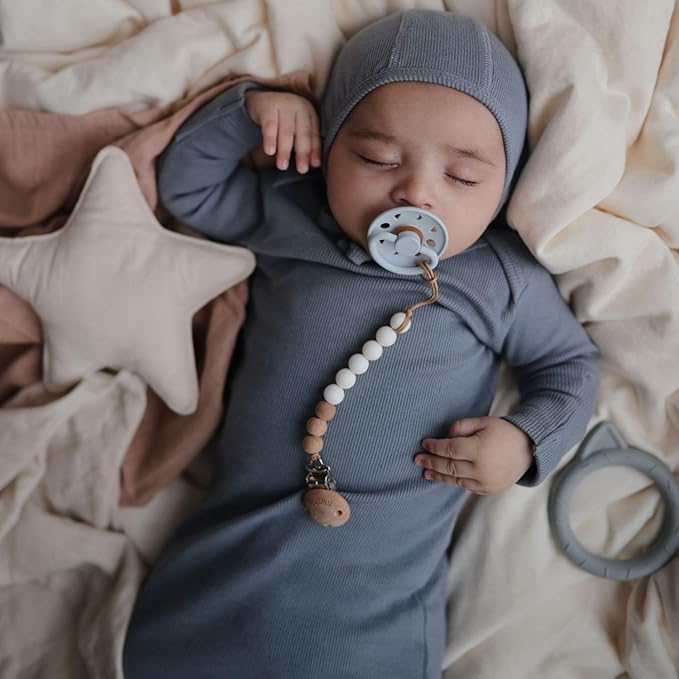 FRIGG SilkySoft Silicone Baby Pacifier 6-Pack Endless Sea | Made in Denmark | BPA-Free (0-6 Months)