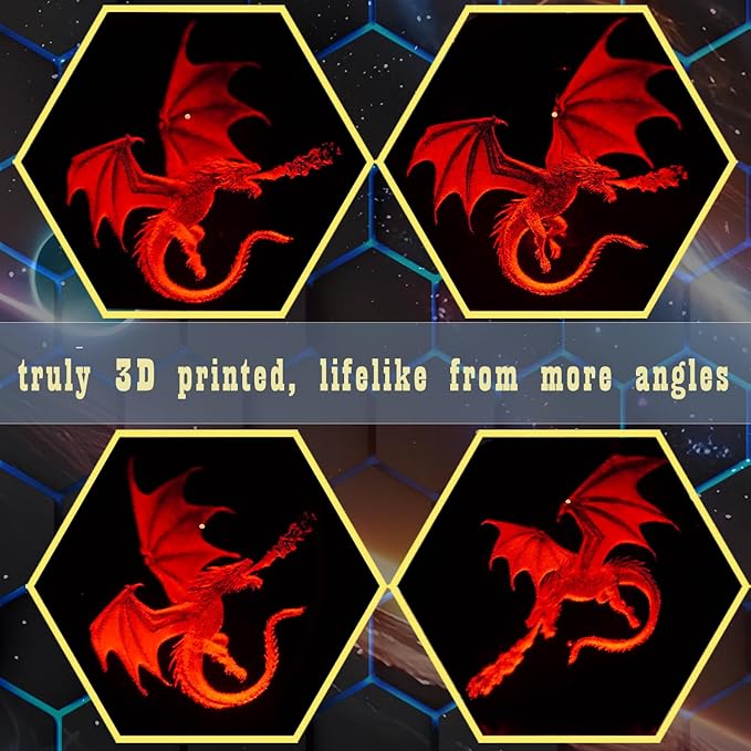 Dragon Night Light, 3.15 Inch (80mm) K9 Crystal 3D Lamp with Remote 16 Color for Birthday Xmas Cool Figurines Dragon Gifts for Room Decor Boys Girls