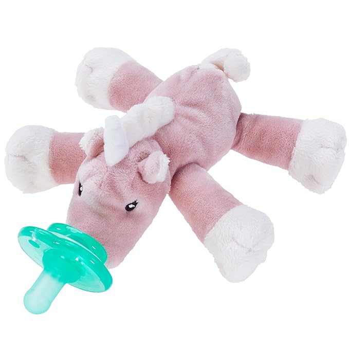 Nookums Paci-Plushies Buddies - Starflower The Unicorn Pacifier Holder - Adapts to Name Brand Pacifiers, Suitable for All Ages, Plush Toy Includes Detachable Pacifier