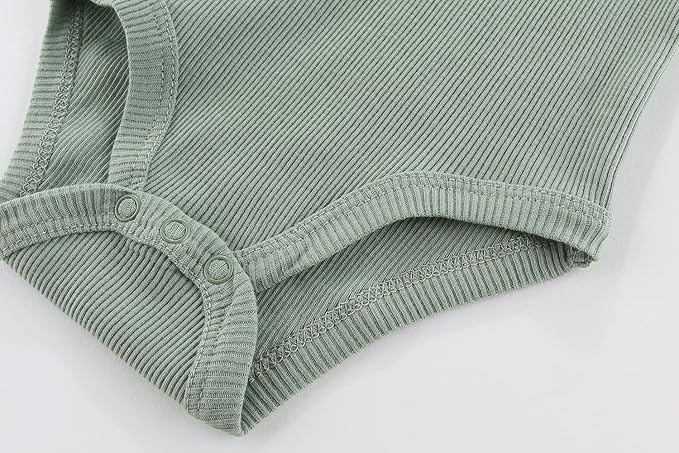 Kiddiezoom Newborn Baby Unisex Cotton One-Piece Bodysuits Baby Gift 5-Pack Baby Clothes