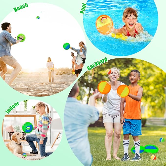 Toss and Catch Ball Game - Ideal Outdoor Beach, Pool & Yard Toy for Toddlers and Kids Ages 4, 5, 6, 7, 8+, Perfect for Boys Girls - Great Birthday Gift & Easter Basket Stuffer