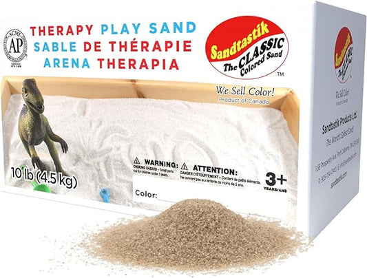 Sandtastik Beach Therapy Sand, 10 lb | Premium Safe & Non-Toxic for Sandboxes Sand Trays Sensory Tables, No Dust, No Free Silica