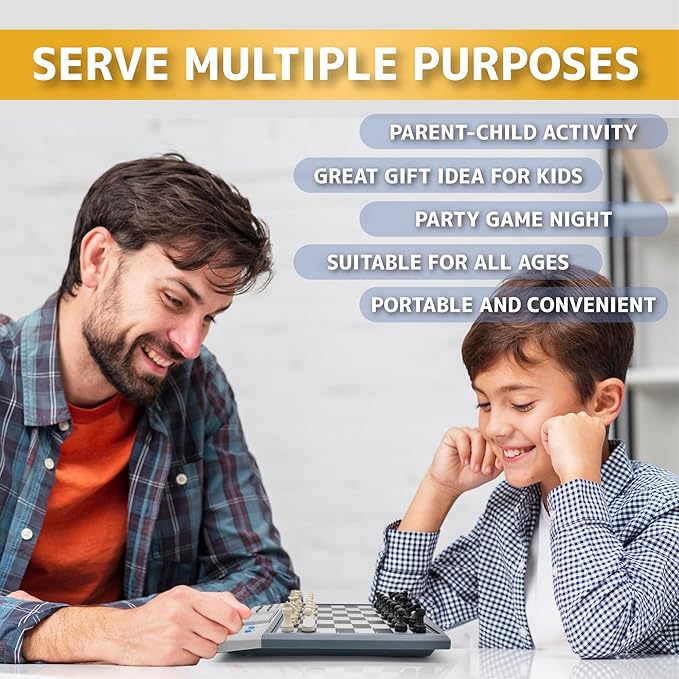 iCore Electronic Chess Set - Develop Thinking Chess Set for Kids, Memory Electronic Chess Board - Talking Coach 30 Skill Levels Beginners & Adults