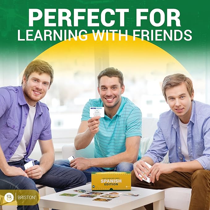 Spanish Vocabulary Flash Cards – 600 Full Color Cards [Updated 2025 Edition] Educational Language Learning Resource - Memory & Sight Words – Game Like Play - Kids, Grade School, Classroom, Homeschool