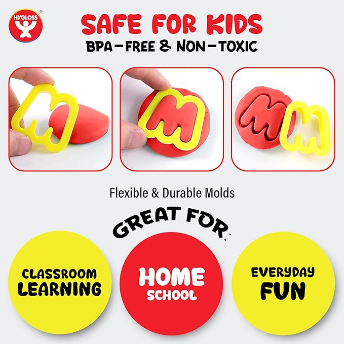 5-Piece Dough Extruder Set for Kids – Fun Shape Makers for Dough, Craft Clay, and More – Creative Tools for Arts & Craft Activities