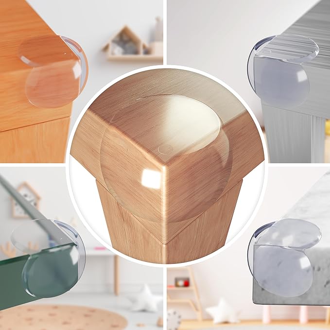 GLUIT Corner Protector Baby – Table Edge Protectors and Safety Covers for Kids, Clear Child Proof Corner Guards for Furniture, Cabinets, Coffee Tables, and Sharp Corners (22 Pack)