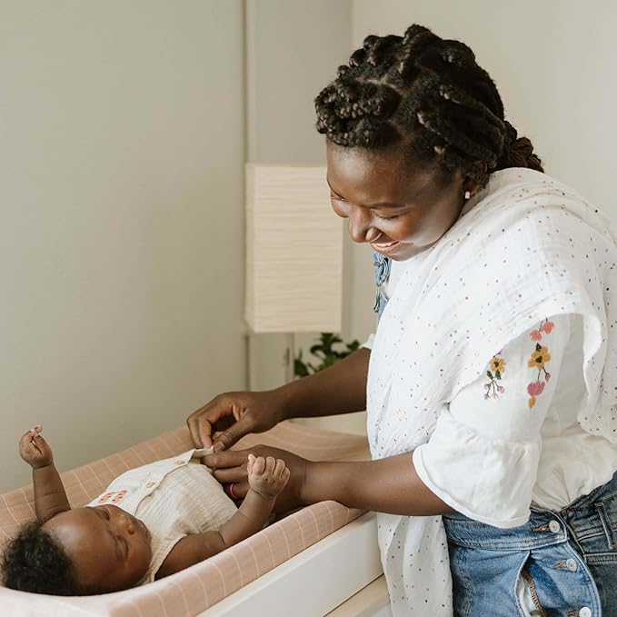 Little Unicorn Premium Cotton Swaddle Baby Blanket | Breathable Fabric | for swaddling, Play, Nursing & More (Dots)