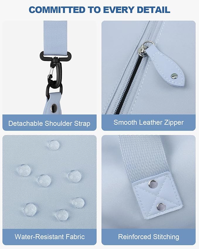 Travel Duffle Bag, Waterproof Weekender Overnight Hospital Bags for Women Men with Toiletry Bag Lightweight Carry on Personal Item Duffle Gym Bag for Travel, Airplanes, Sports