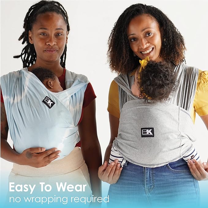 Original Baby K'tan Baby Carrier: #1 Easy Pre-Wrapped, Soft, Slip-On, No Rings, No Buckles | The Best Hands Free Infant Wrap for Newborn to Toddler up to 35lb (See Size Chart) + Baby Hat