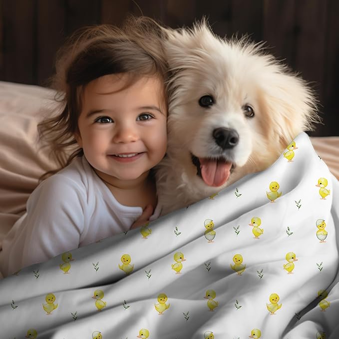 Soft Cotton Baby Blanket, Breathable Lightweight Baby Blanket for Infants Newborn Boys and Girls - Nursery, Crib, Stroller Blanket (Playful)