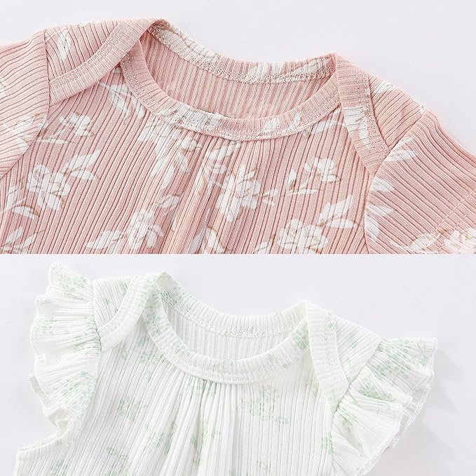 Kiddiezoom Newborn Baby Layette Set 10-Piece with Bodysuits and Pants Set for Unisex Baby Gift Sets