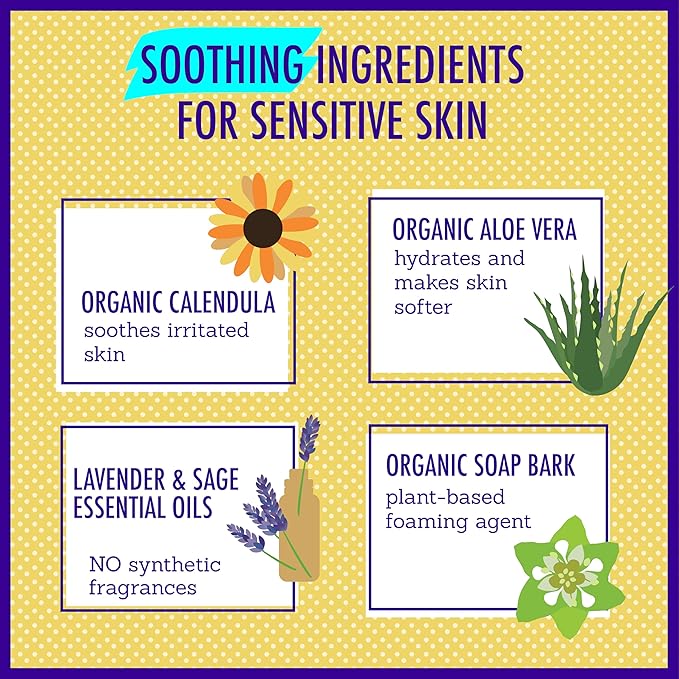 California Baby Calming Baby Shampoo + Baby Wash | 100% Plant-Based | Lavender Body Wash For Sensitive Skin | Hypoallergenic | 517 mL / 17.5 oz.