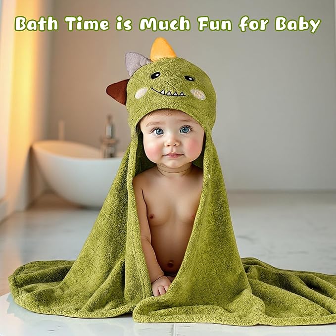 Toddler Bath Towel Hooded Kids Towels Baby Bath Towels for Boy Girl 0-5 Year, 2-Pack Thick Absorbent Toddler Towels with Hood Kids Bath Towel, Large 50''x32'' Baby Hooded Towel for Kids