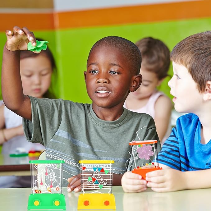 Sumind 10 Pieces Handheld Water Game for Kids Mini Water Ring Toss and Basketball Hoop Toy 90s Retro Mini Games for Goodie Bags Stuffers Birthday Return Gifts Classroom Rewards(Fresh Style)