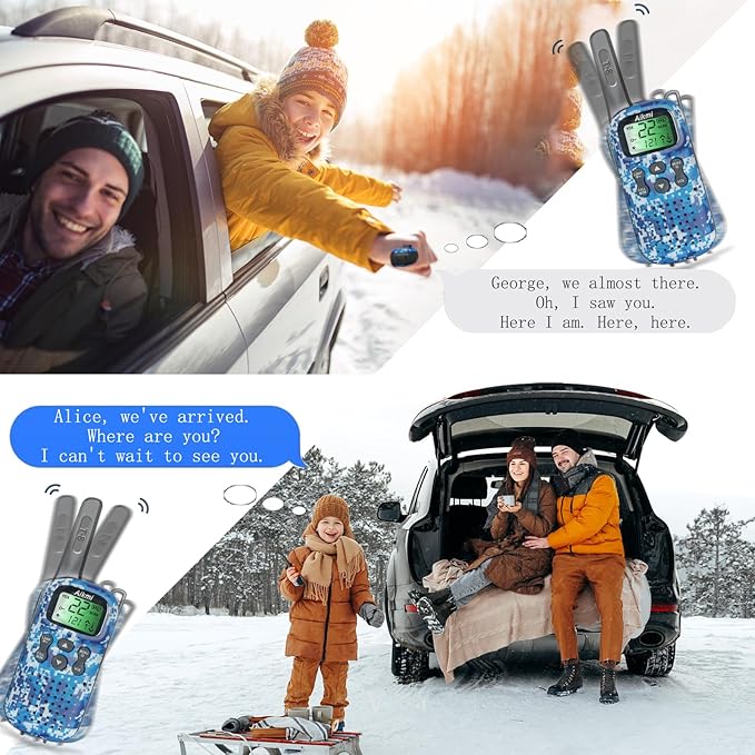 Toys for Boys Walkie Talkies for Kids 5 6 7 8 Year Old Boy Pretend Play Police Military Spy Hunt Camp Outdoor Toys for Kids Birthday Present Boys Gifts (Blue Blue)