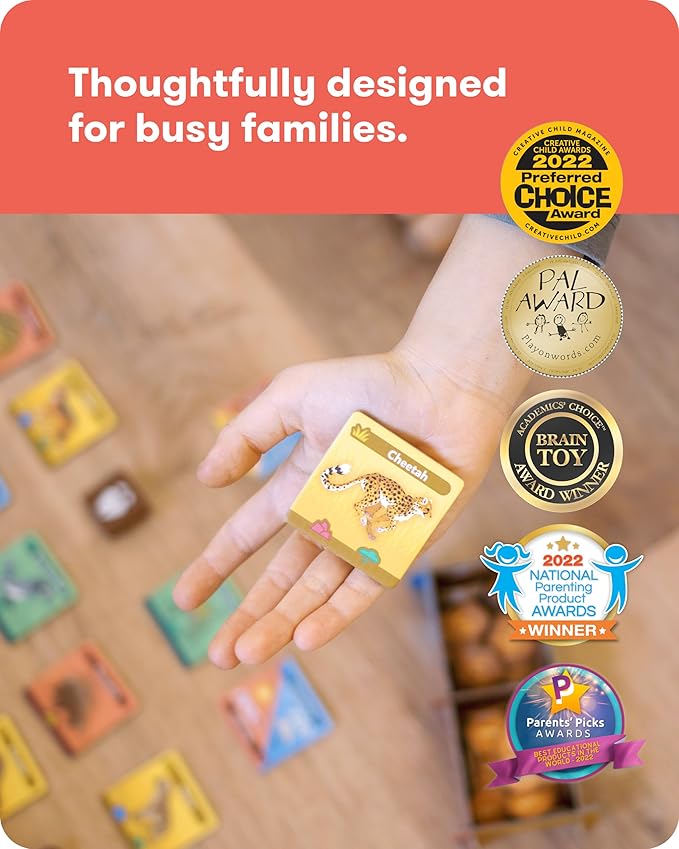 SimplyFun SavannaScapes - Learn About African Wildlife and Their Habitats. A Strategic and Educational Game for Kids Ages 7 & Up - 2 to 5 Players