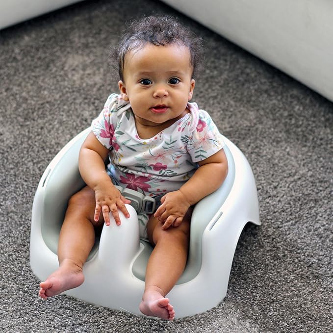 Bumbo Baby Floor Seat Lite, Portable Infant Sit Up Activity & Eating Chair w/Tray, Combo - Feeding Chair and Sitting Lounger for Babies, Infants and Toddlers
