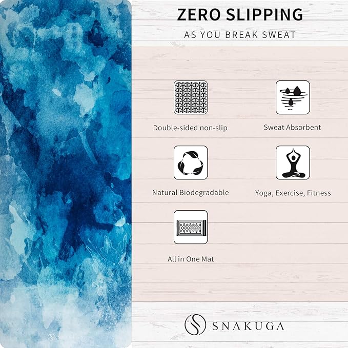 Travel Yoga Mat, Non Slip Exercise Suede Mat with Carry Bag, All-Purpose Fitness Mat with High Density Anti-Tear Surface for Women, Ideal for Pilates Workout (72'' x 24'' x 1.5mm Thick)