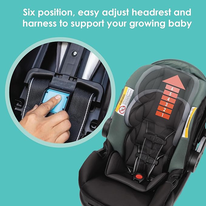 Baby Trend EZ Ride SE Travel System with Secure-Lift Infant Car Seat, Dash Sage