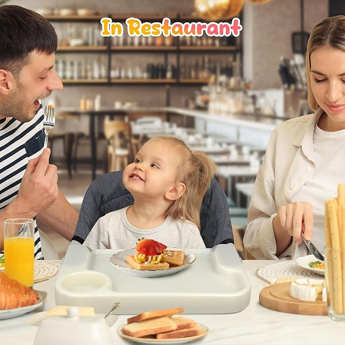 Toogel Hook On High Chair with Removable Dining Tray,Folding Portable Clip on Table High Chair,Baby Chair with Storage Bag for Indoor/Outdoor, Black