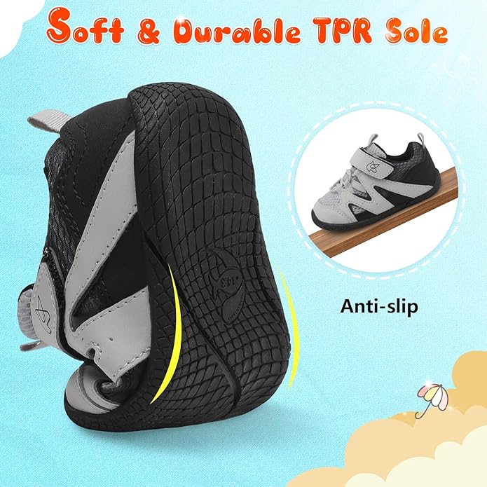 LeIsfIt Baby Shoes Boys Girls First Walking Shoes Non-Slip Toddler Breathable Sneakers Infant Sneakers