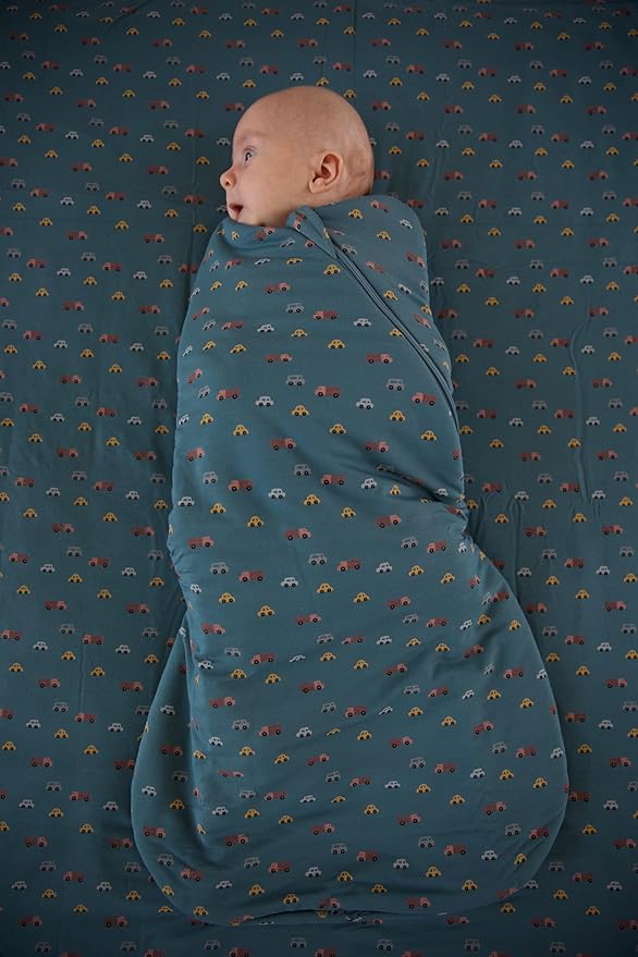 GUNAMUNA Swaddle Wrap for Newborns – Arms In or Out, Easy Diaper Changes with WONDERZiP, Soft Sleep Sack, 1.0 TOG