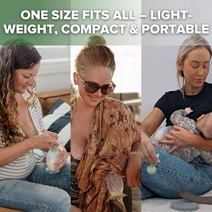 haakaa Manual Breast Pump with Flower Stopper Set, Gen.2 Silicone Hand Pump with Suction Base, BPA Free (5oz/150ml, Oat)