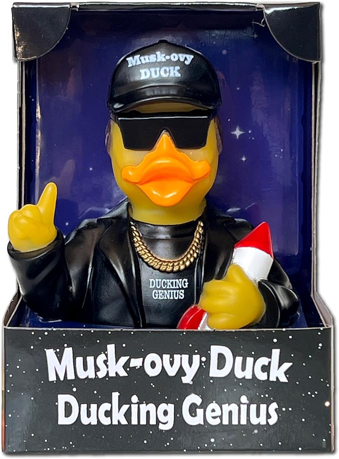 CelebriDucks - Musk-Ovy Duck - Ducking Genius - Floating Rubber Ducks - Collectible Bath Toy Gift for Kids & Adults of All Ages