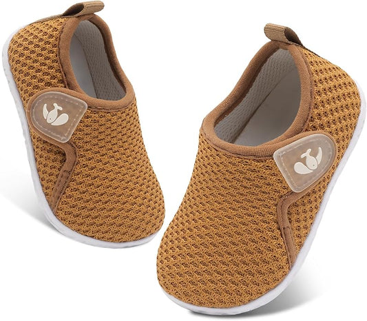 FEETCITY Baby Boys Girls First Walking Shoes Infant Sneakers Crib Shoes Breathable Lightweight Slip On Shoes