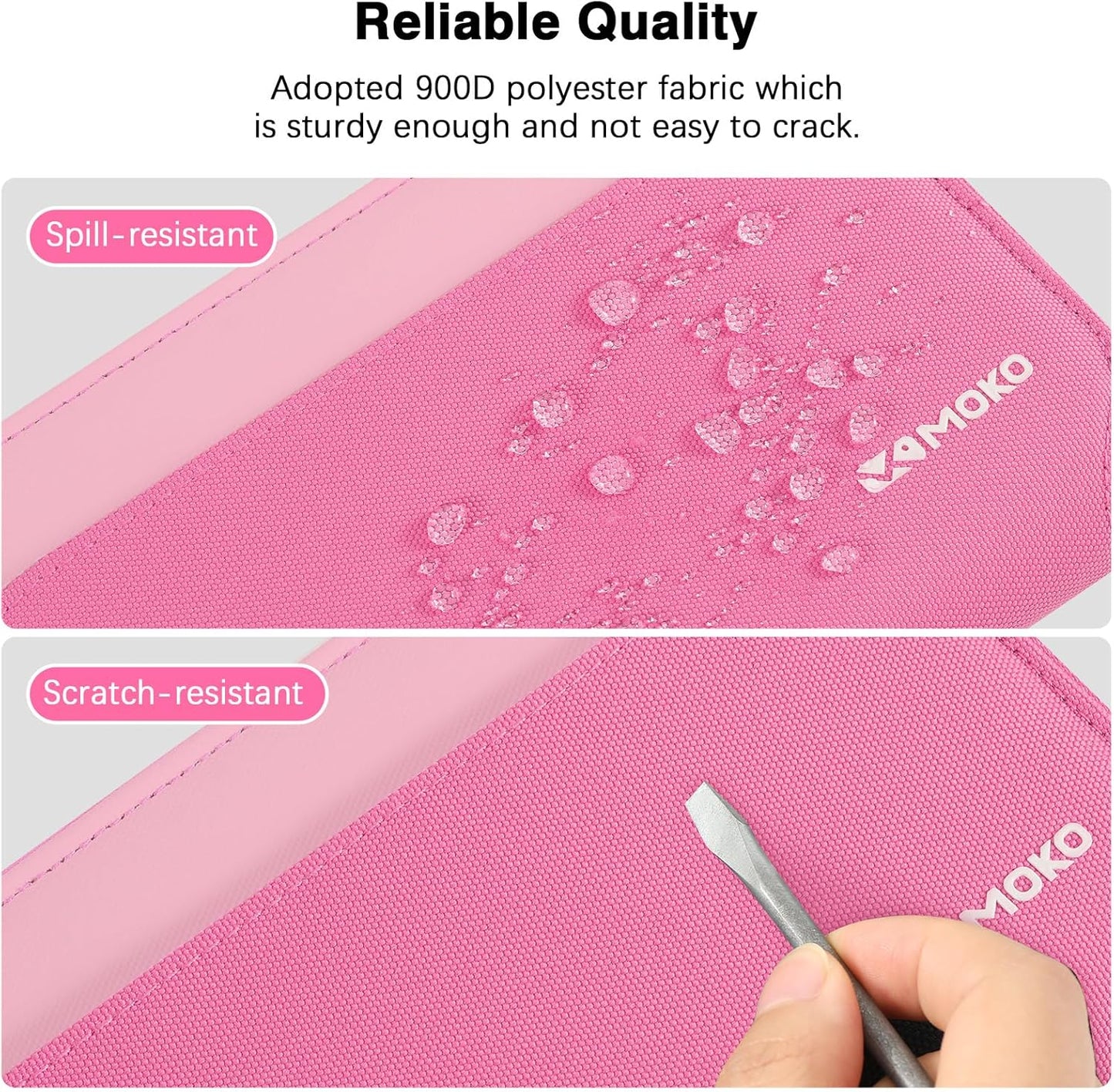 MoKo Passport Holder Family for Men and Women, RFID Travel Passport Wallet with Multiple Compartments, Travel Document Organzier for Cards, ID, Tickets, Keys, Pink