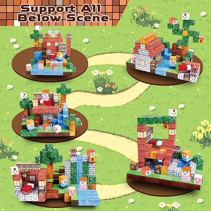 Goody King Magnetic Blocks|150PCS Magnetic Building Blocks Set, Stacking Magnets for Kids, Sensory Toy for STEM Learning Toys for Kids 3+ Boys and Girls Christmas Birthday Easter Gifts