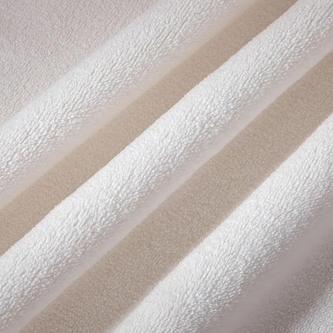 POLYTE Premium Hypoallergenic Microfiber Hooded Baby Bath Towel, 36 x 36 in, 2 Pack (White w/Yellow,Blue Trim)