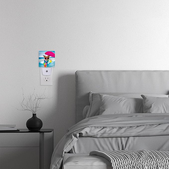 Night Light With Dusk to Dawn Sensor - Funny Dog Design for Kids, Girls, Boys, Women, Men - Room Decor for Hallway, Kitchen, Bathroom, Nursery, Stairs