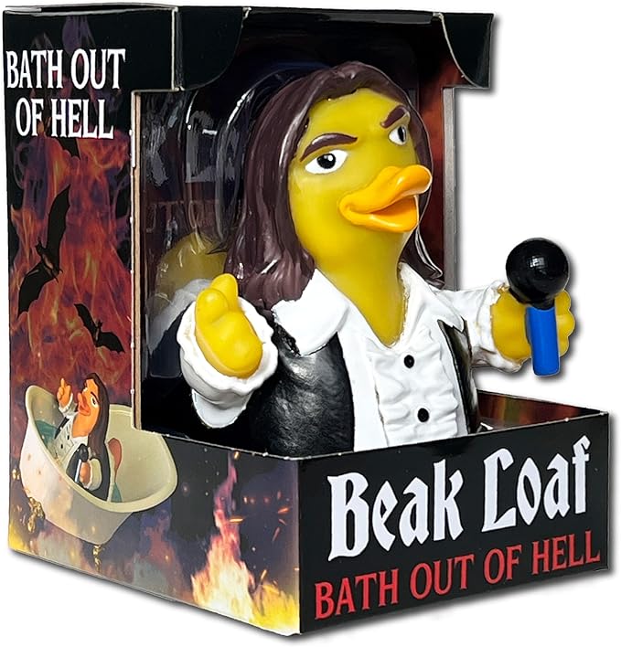 CelebriDucks - Beak Loaf - Bath Out of Hell - Floating Rubber Ducks - Collectible Bath Toy Gift for Kids & Adults of All Ages