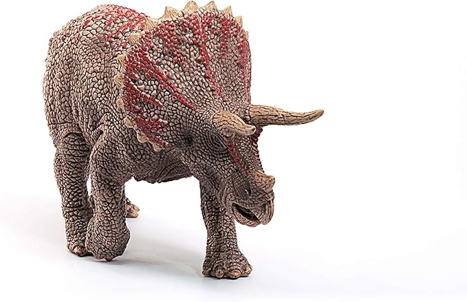 Schleich Dinosaurs - 4" Realistic Triceratops Dinosaur Figure - Educational Jurassic Dino Toy Figurine for Boys and Girls - Durable Montessori Educational Animal Toy for Kids Ages 4+ | 15000