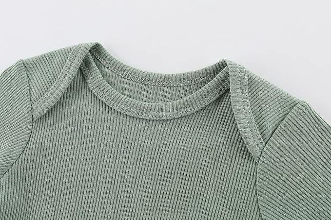 Kiddiezoom Newborn Baby Unisex Cotton One-Piece Bodysuits Baby Gift 5-Pack Baby Clothes