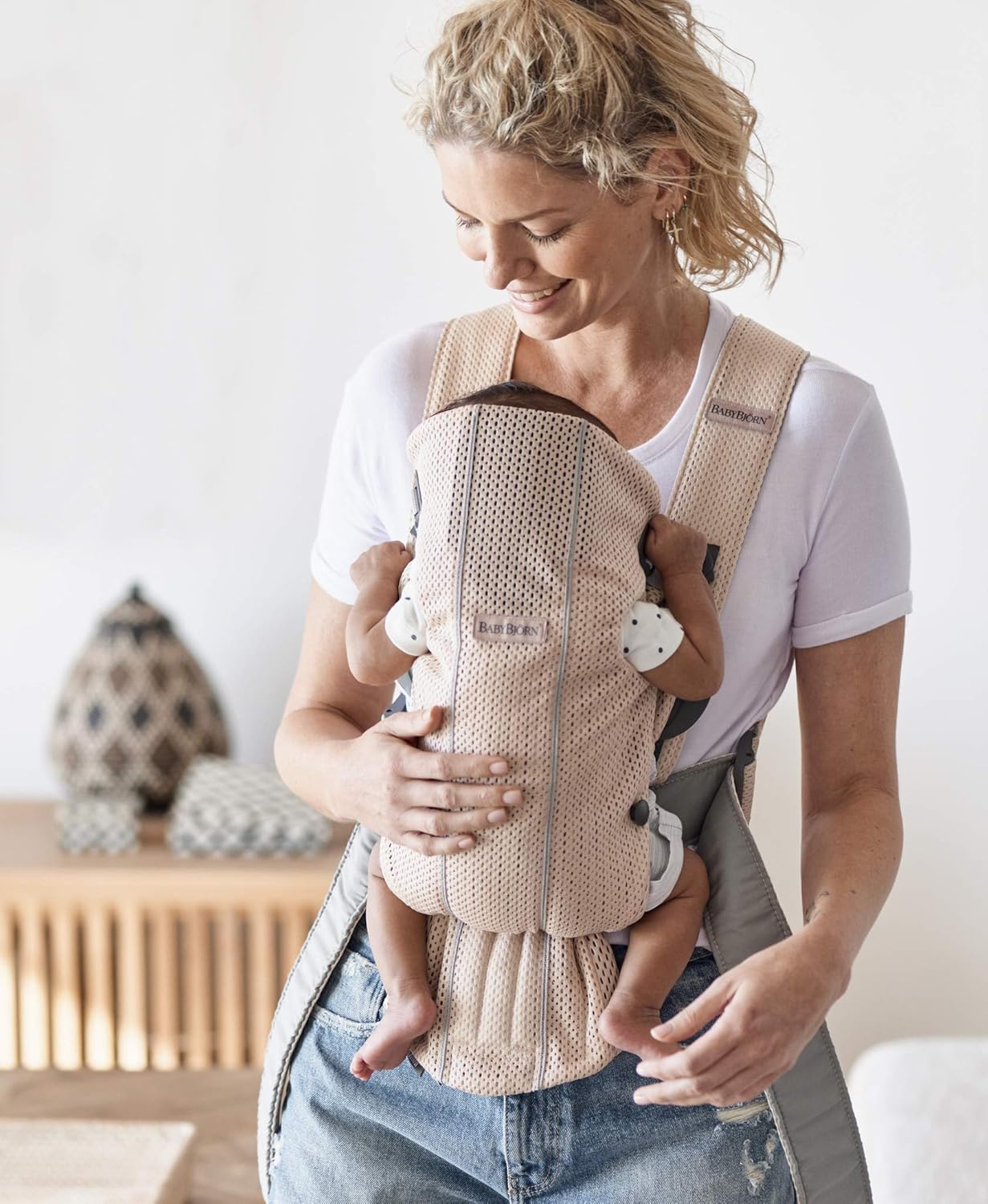 BabyBjörn Baby Carrier Mini, 3D mesh, Pearly Pink