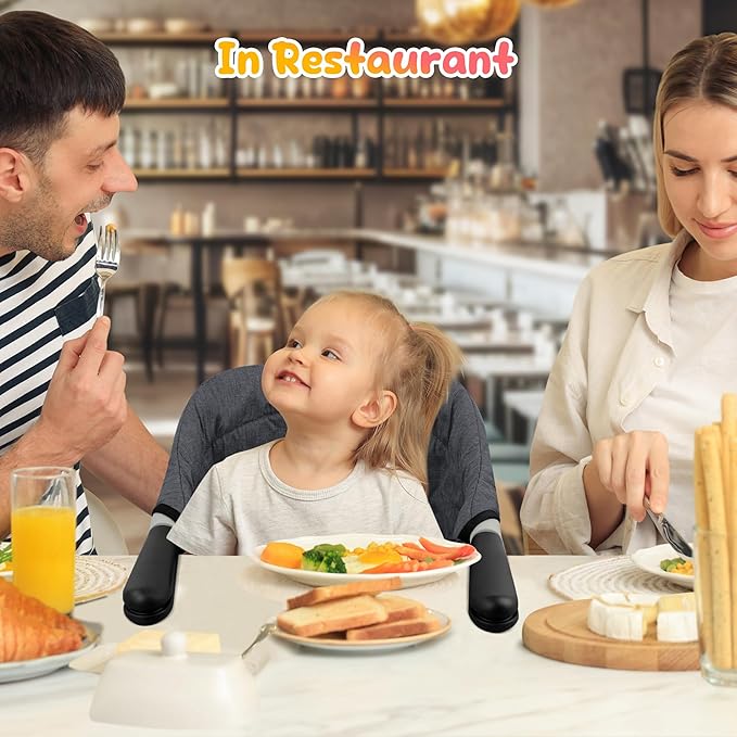 Toogel Hook on High Chair: Portable & Foldable High Chair for Babies & Toddlers 6-36 Months, 37 lbs, Black