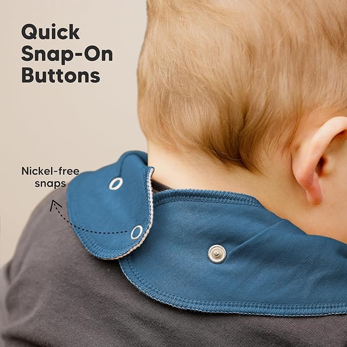 8-Pack Organic Baby Bandana Bibs for Boys, Girls - Super Absorbent Triangle Baby Bibs for Drooling and Teething Infant, 100% Cotton Extra Soft for Newborn, Infant 0-36 Months (Sahara)