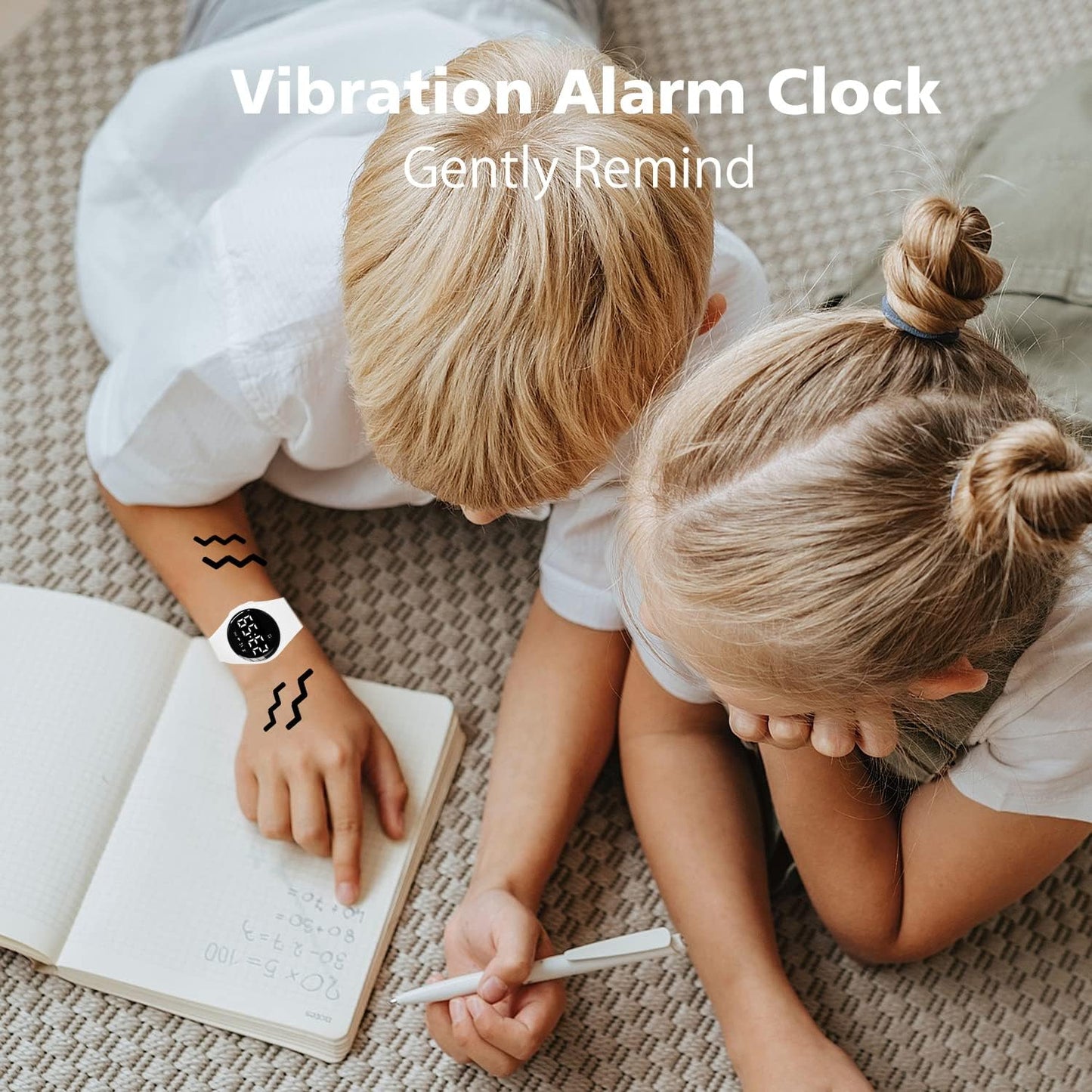 Kids Watches for Girls Boys Digital Sport Watch with Step Counter Pedometer Vibration Alarm Clock, No App Waterproof Fitness Tracker Kids Watch Boys Girls Teens Students Ages 5-16