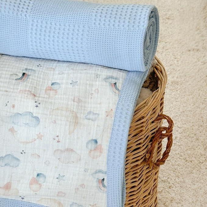 Personalized Baby Blanket with Name – Handmade 100% Organic Cotton Newborn Gift | Custom Knit Blanket for Boys, Girls, Kids & Baby Showers